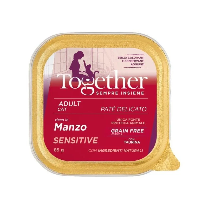 Together Pet Cat ricco in Manzo Sensitive 85g