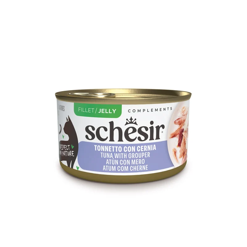 12x85g Schesir Cat Complete Nutrition Tonnetto con Cernia 85g
