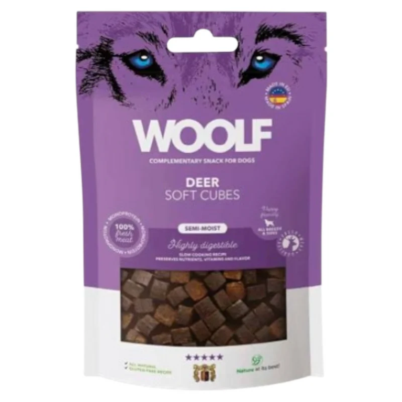 WOOLF Snack Cane Soft Cubes Cervo 100gr