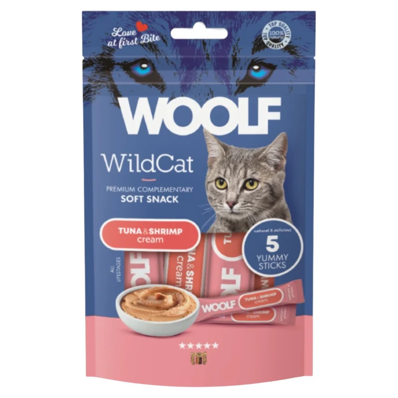 WOOLF Snack Gatto Soft Cream Tonno e Gamberetti 70gr