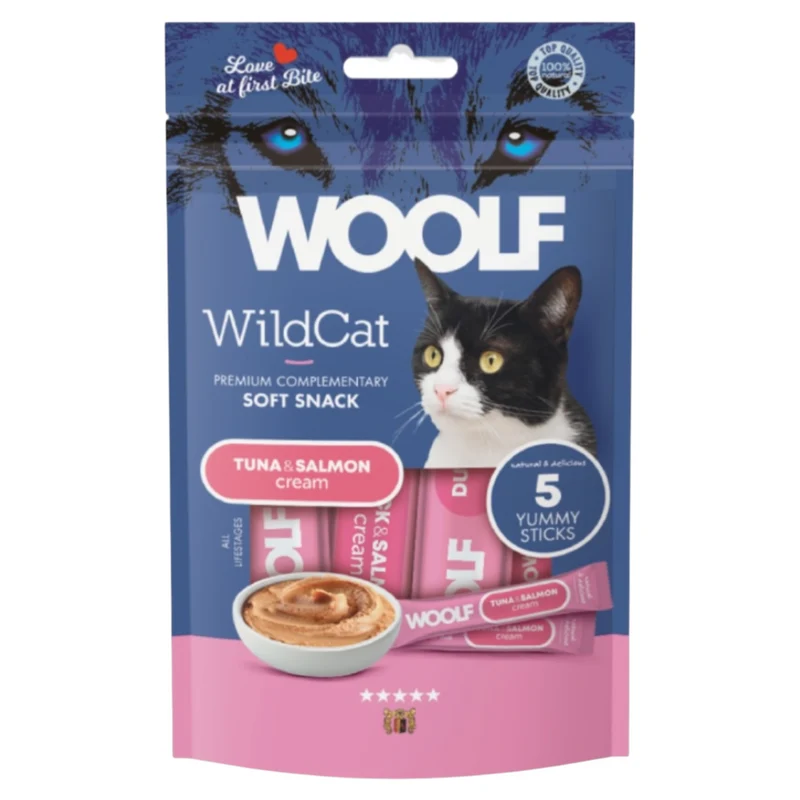 WOOLF Snack Gatto Soft Cream Tonno e Salmone 70gr