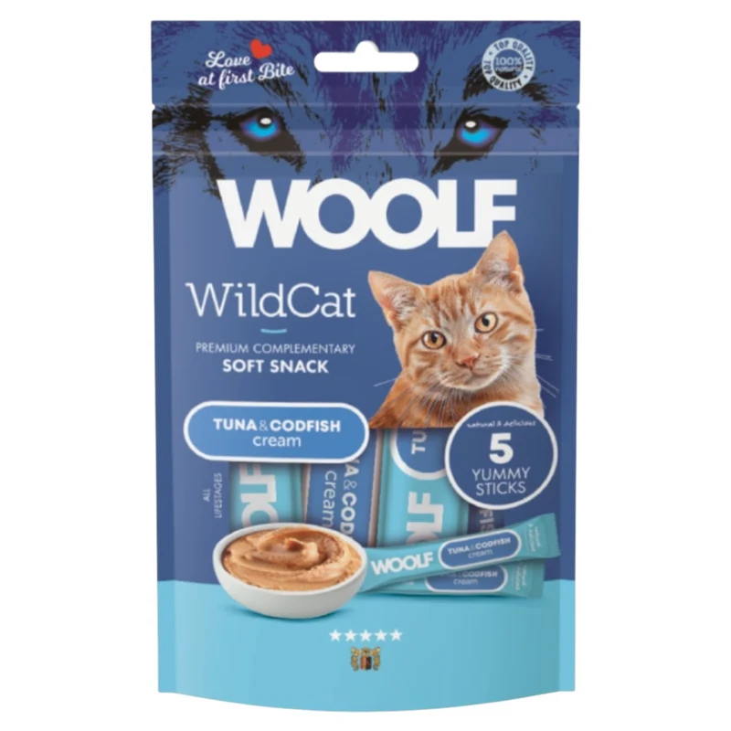 WOOLF Snack Gatto Soft Cream Tonno e Merluzzo 70gr