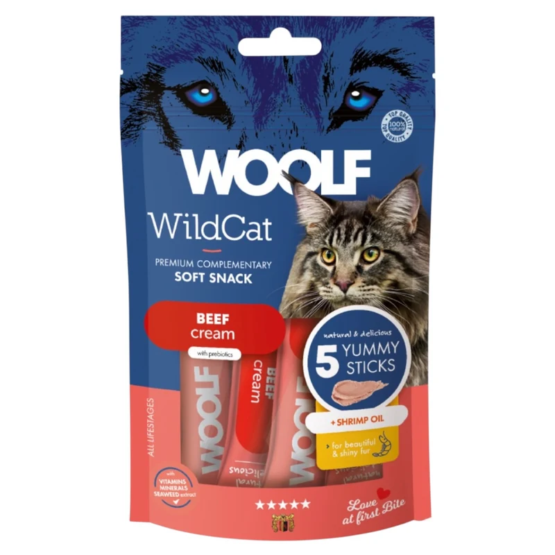 WOOLF Snack Gatto Soft Cream Manzo 70gr