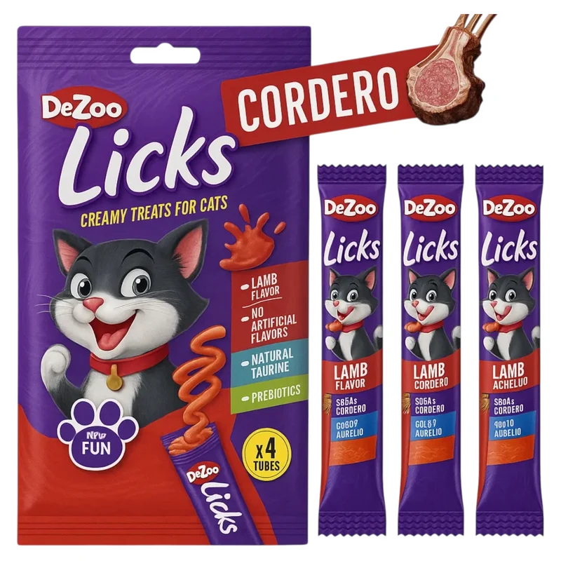 DR ZOO Cat Licks Creamy Snack Agnello 4pz