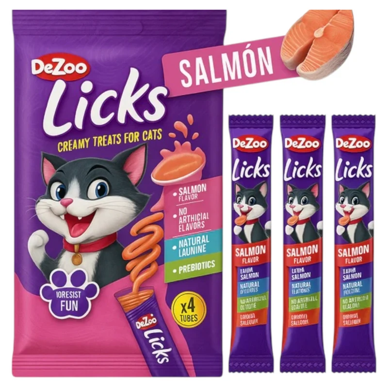 DR ZOO Cat Licks Creamy Snack Salmone 4pz
