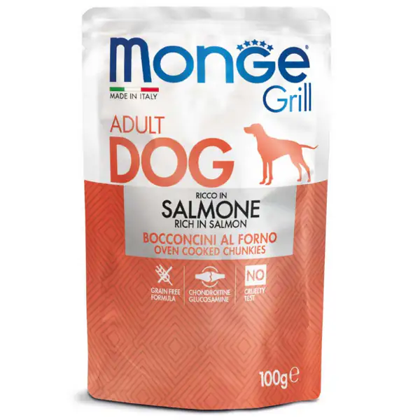 Monge Grill Bocconcini Ricco in Salmone Adult 100g