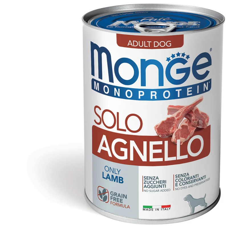 Monge Monoprotein Puppy Pate Agnello 400g - Cane Cucciolo