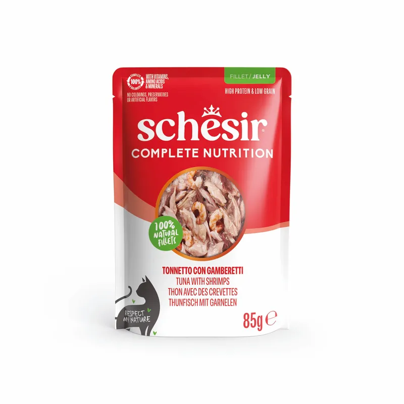 Schesir Cat Adult Tonnetto con Gamberetti jelly 85g