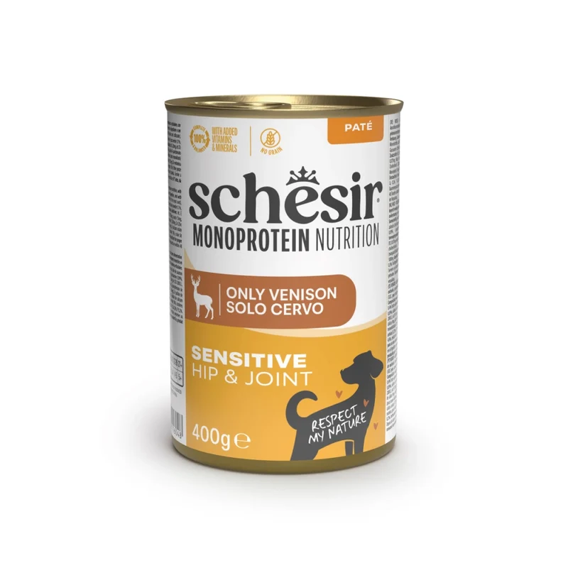 Schesir Dog Monoprotein Nutrition Hip & Joint Cervo Paté 6x400g