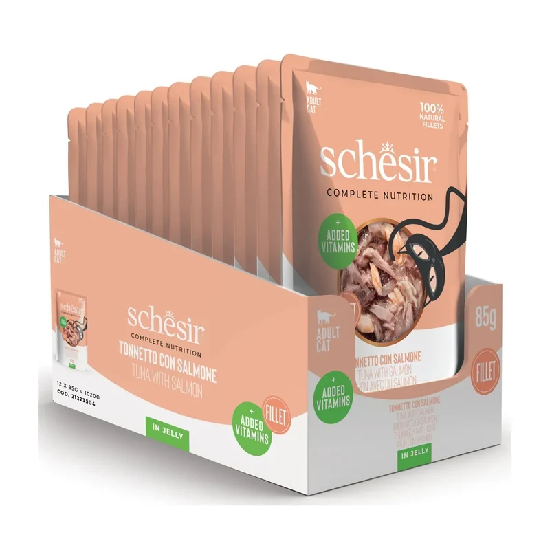12x85g Schesir Complete Nutrition Mousse Tonnetto Salmone