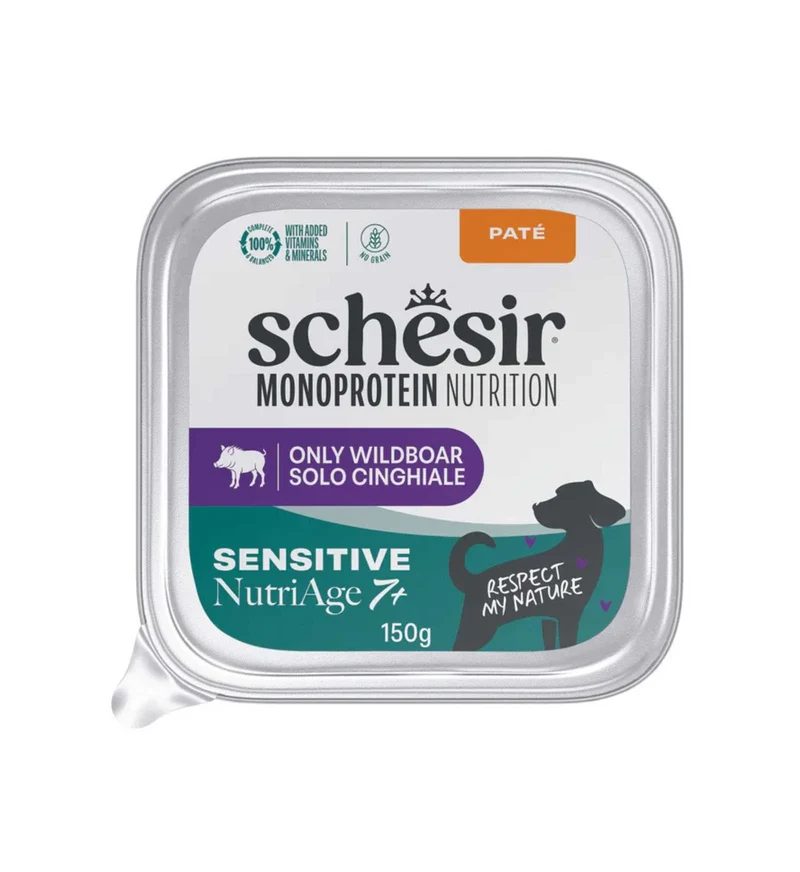 Schesir Monoprotein Nutrition Nutriage 7+ Cinghiale Paté 400g