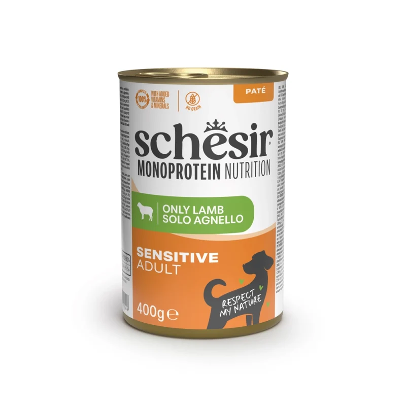 Schesir Cane Monoprotein Nutrition Agnello Paté 400g