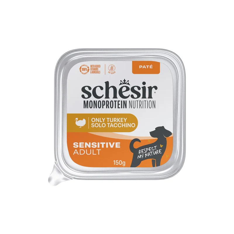 Schesir Monoprotein Nutrition Tacchino Paté Cane Adulto 150g
