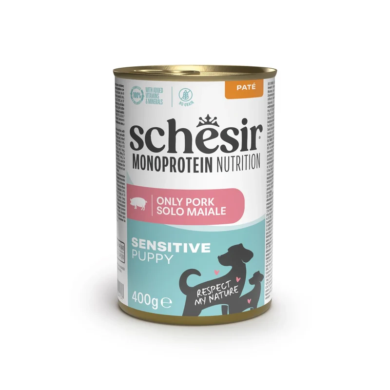 6x400g Schesir Monoprotein Nutrition Puppy Maiale Paté