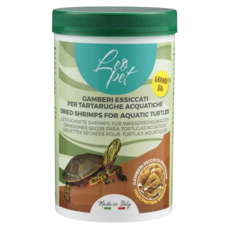 LEOPET Gamberi Big Essiccati per Tartarughe Acquatiche 1300ml