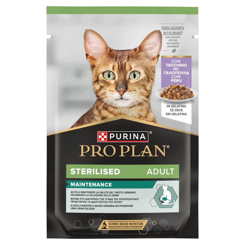 PURINA Gatto Sterilised Maintenance Tacchino in gelatina 85gr