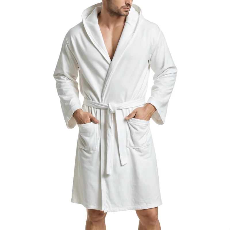 PETTI Artigiani Italiani Accappatoio Microfibra, Bianco, S Unisex-Adulto