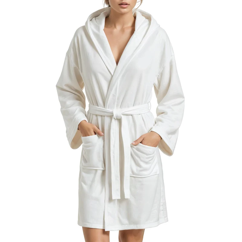 PETTI Artigiani Italiani Accappatoio Microfibra, Bianco, S Unisex-Adulto