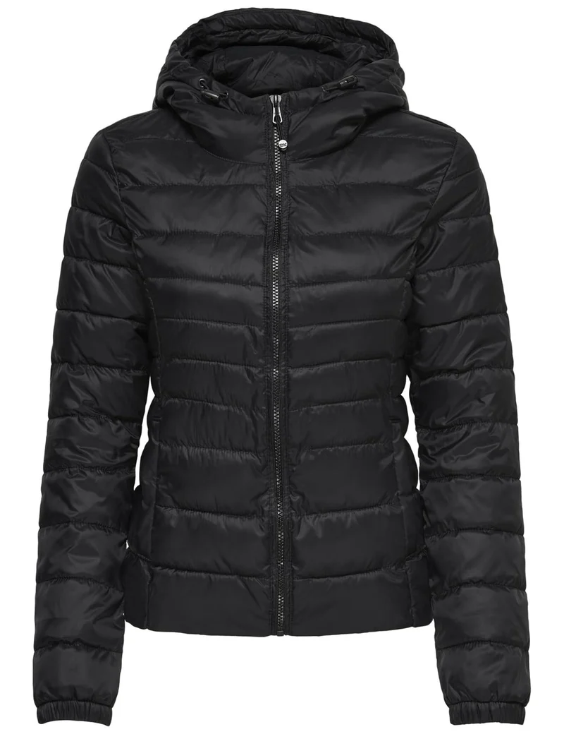ONLY Onltahoe Hood Jacket Otw Noos, Giacca Donna, Nero (Black Black), 44 (Taglia Produttore: Medium)