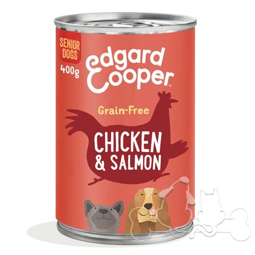 Edgard & Cooper umido cane Senior Pollo Salmone Broccoli Mirtillo