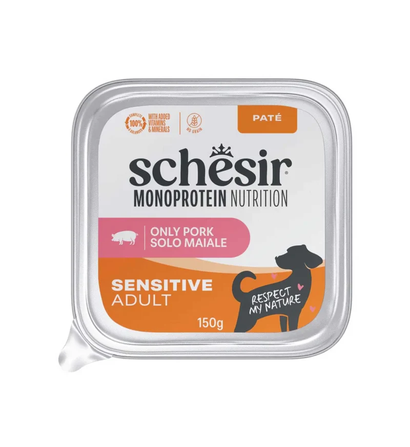 10x150g Schesir Monoprotein Nutrition Maiale Paté