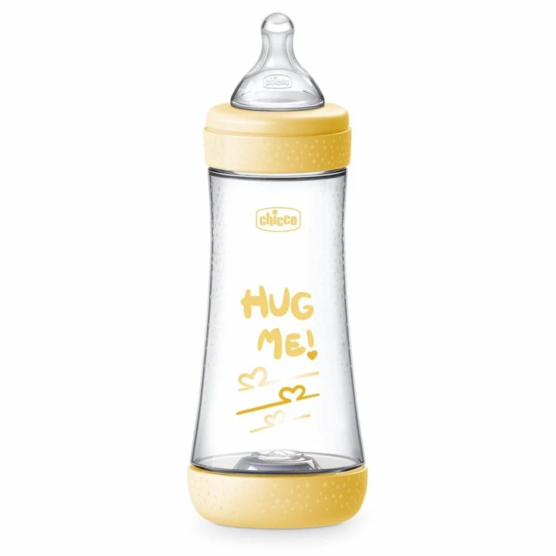 Chicco Biberon Neonato Perfect 5 Giallo Flusso Veloce 300 ml 4M+