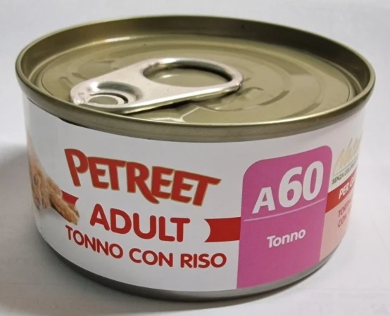 PETREET Cat A60 Tonno con Riso 70gr