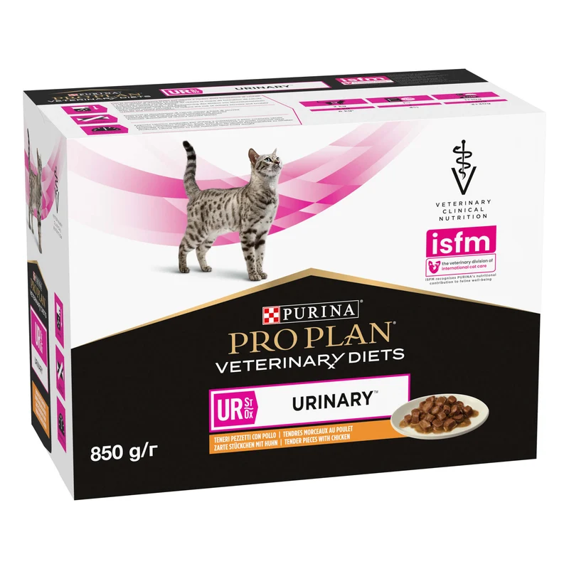 PURINA Veterinary Diets Gatto UR Urinary Pollo 10x85gr (Pack)