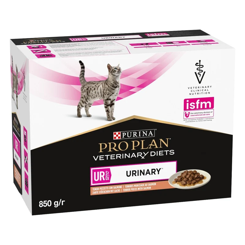 PURINA Veterinary Diets Gatto UR Urinary Salmone 10x85gr (Pack)