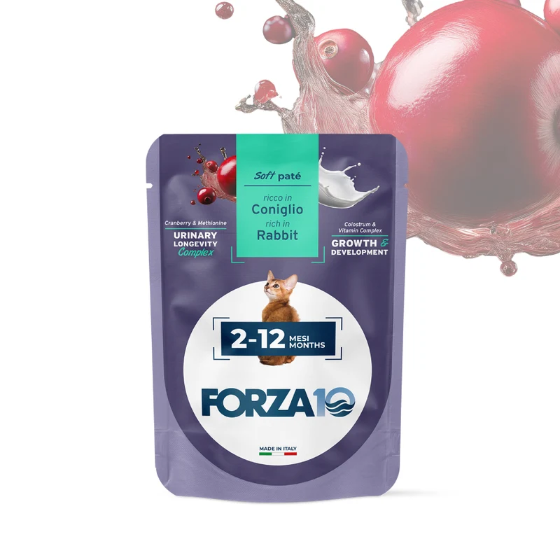 Forza10 Kitten Coniglio Pate 80g - Umido Gatto
