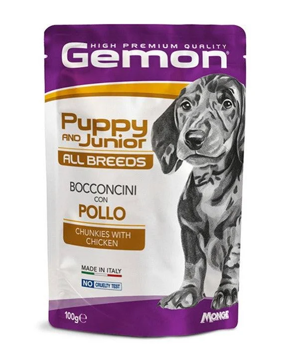 Gemon Cane Puppy Junior Bocconcini Pollo e Tacchino 100g