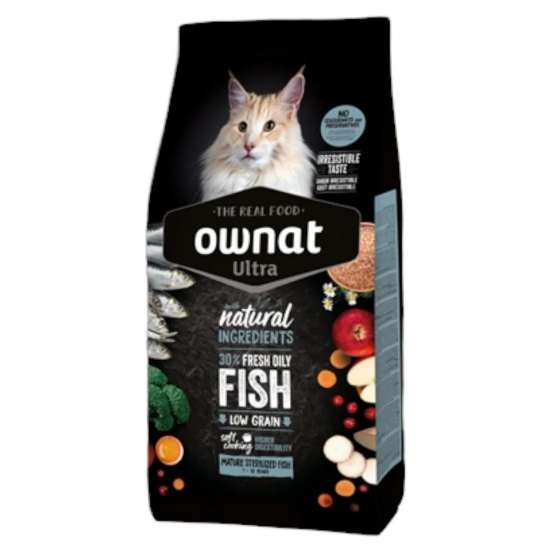 OWNAT Gatto Ultra Mature Sterilised Pesce da 7 a 12 anni 1,5Kg