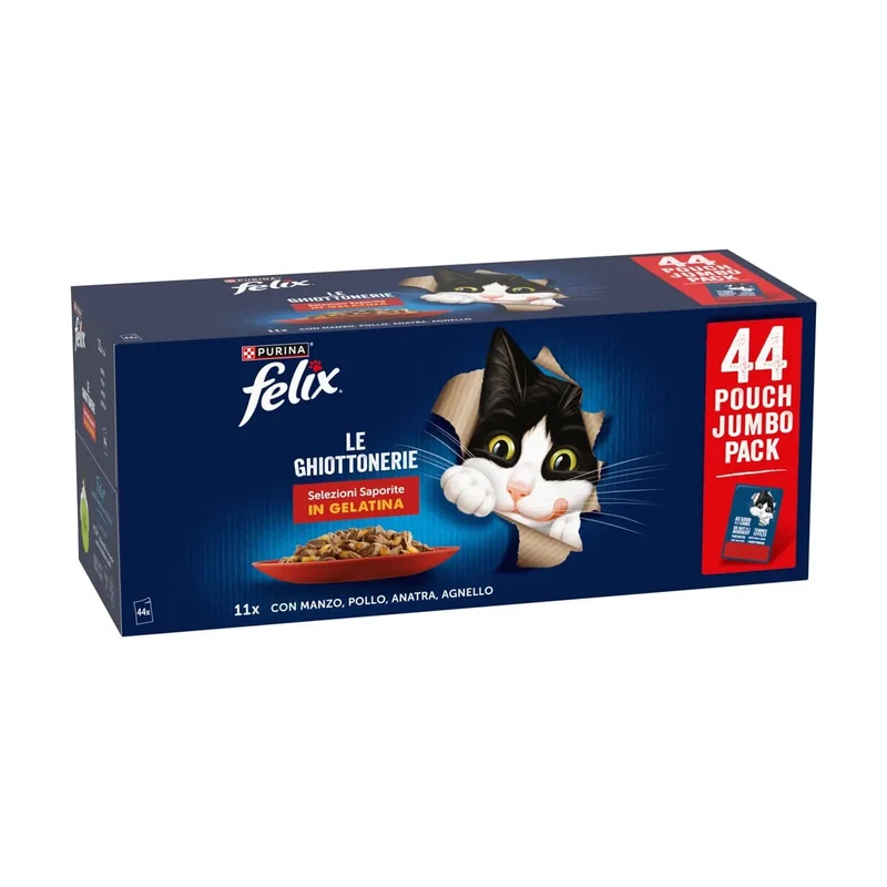 Felix Le Ghiottonerie in Gelatina 44x85g Pacco Misto