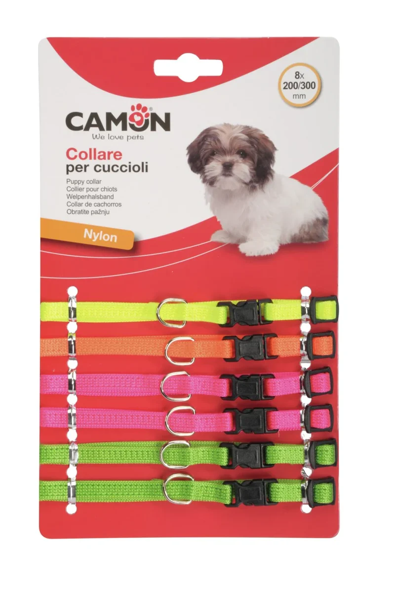 Camon Collare in Nylon NY H Dec Osso MM10 Fuxia Cane