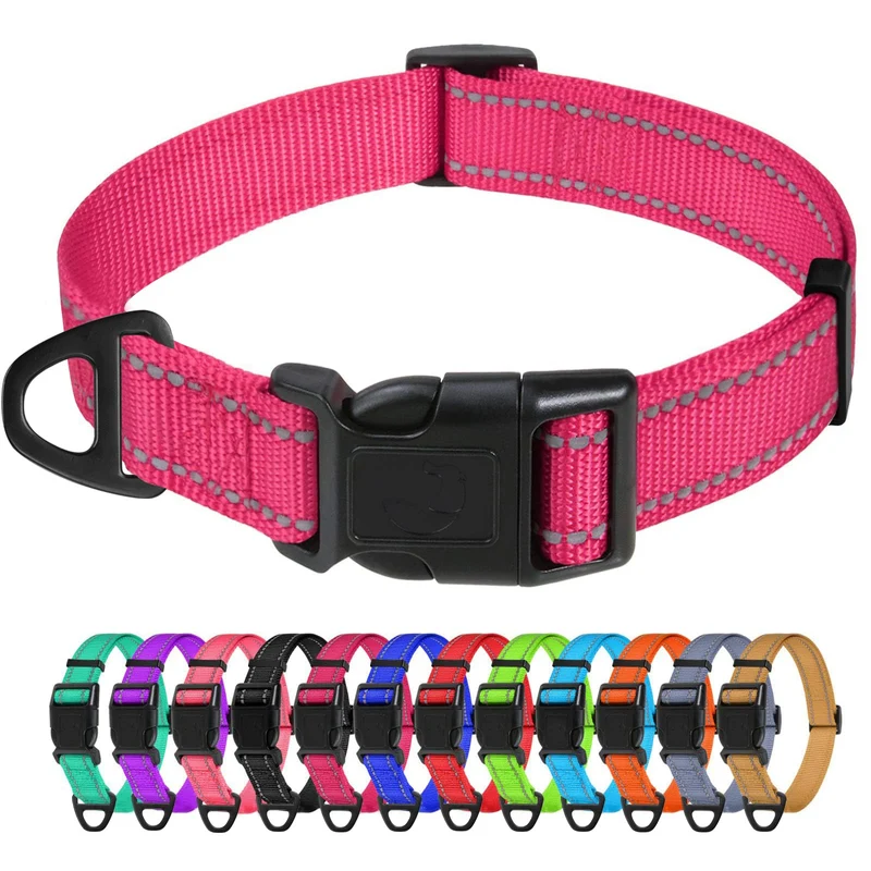 Camon Collare in Nylon NY H Dec Osso MM10 Fuxia Cane