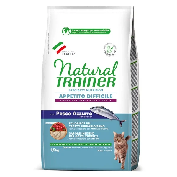 Natural Trainer Specialty Nutrition Appetito Difficile Con Pesce Azzurro Gatto 1,5kg
