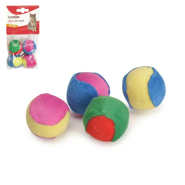 Camon Gioco per Gatti Palline Colorate in PE con Catnip