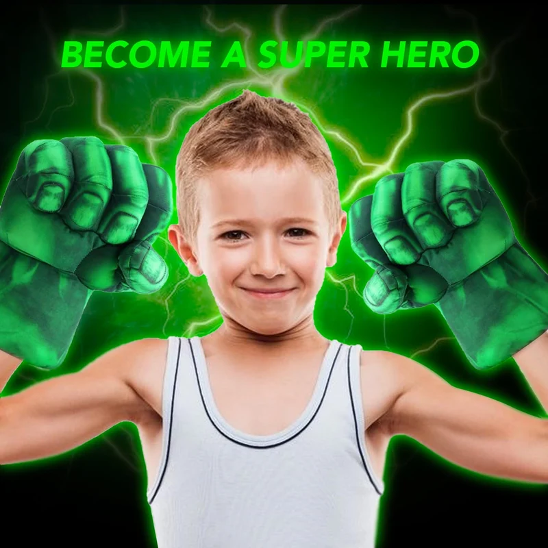 Guanti da Boxe giganti di Hulk | Supereroi | Giocattoli per Bambini | Pugno di Schiuma con Cinghie | Cosplay | Giochi | Halloween | Travestimento | Costume | OriginalCup®