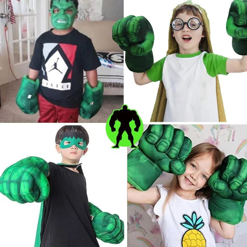 Guanti da Boxe giganti di Hulk | Supereroi | Giocattoli per Bambini | Pugno di Schiuma con Cinghie | Cosplay | Giochi | Halloween | Travestimento | Costume | OriginalCup®