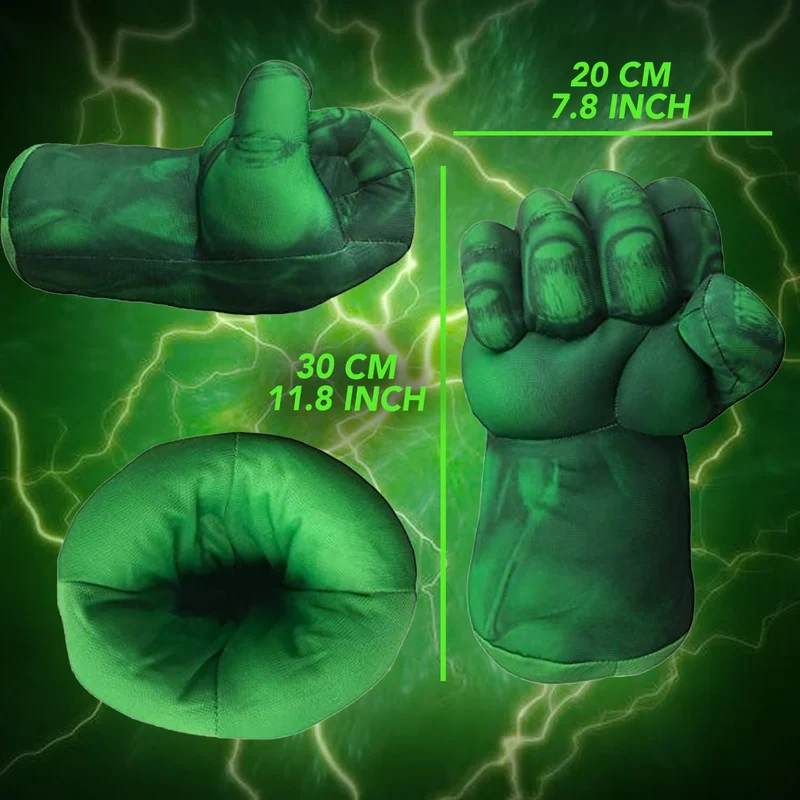 Guanti da Boxe giganti di Hulk | Supereroi | Giocattoli per Bambini | Pugno di Schiuma con Cinghie | Cosplay | Giochi | Halloween | Travestimento | Costume | OriginalCup®