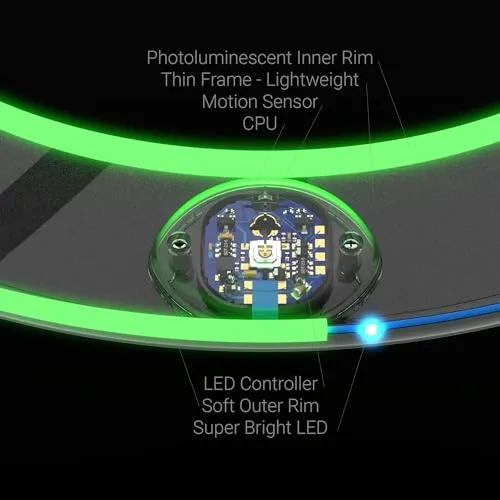 TOSY Flying Ring - 16 milioni di colori RGB o 12 LED, luminoso, modalità smarrimento, accensione automatica, impermeabile, frisbee leggero, regalo di compleanno e di Natale per ragazzo/ragazza/bambino