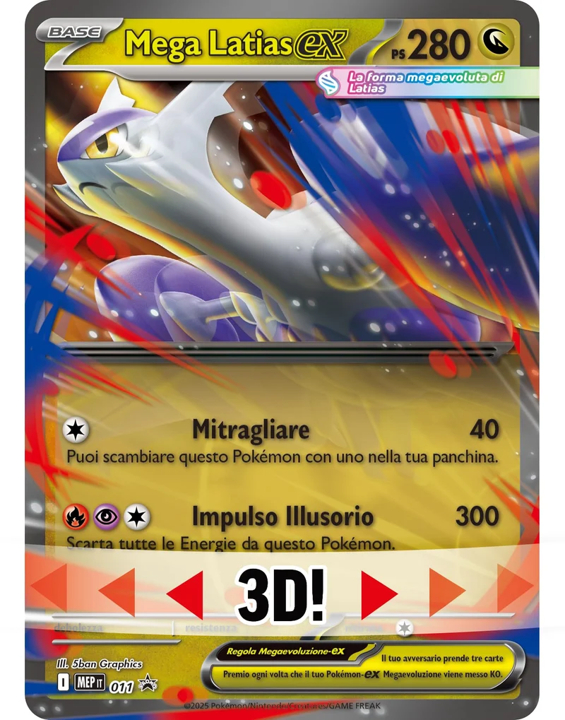 Pokémon: collezione Mega Latias-ex del GCC Pokémon (una carta promozionale olografica, una carta lenticolare gigante e quattro buste di espansione)