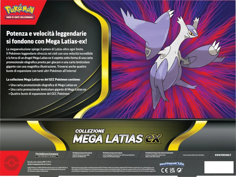 Pokémon: collezione Mega Latias-ex del GCC Pokémon (una carta promozionale olografica, una carta lenticolare gigante e quattro buste di espansione)