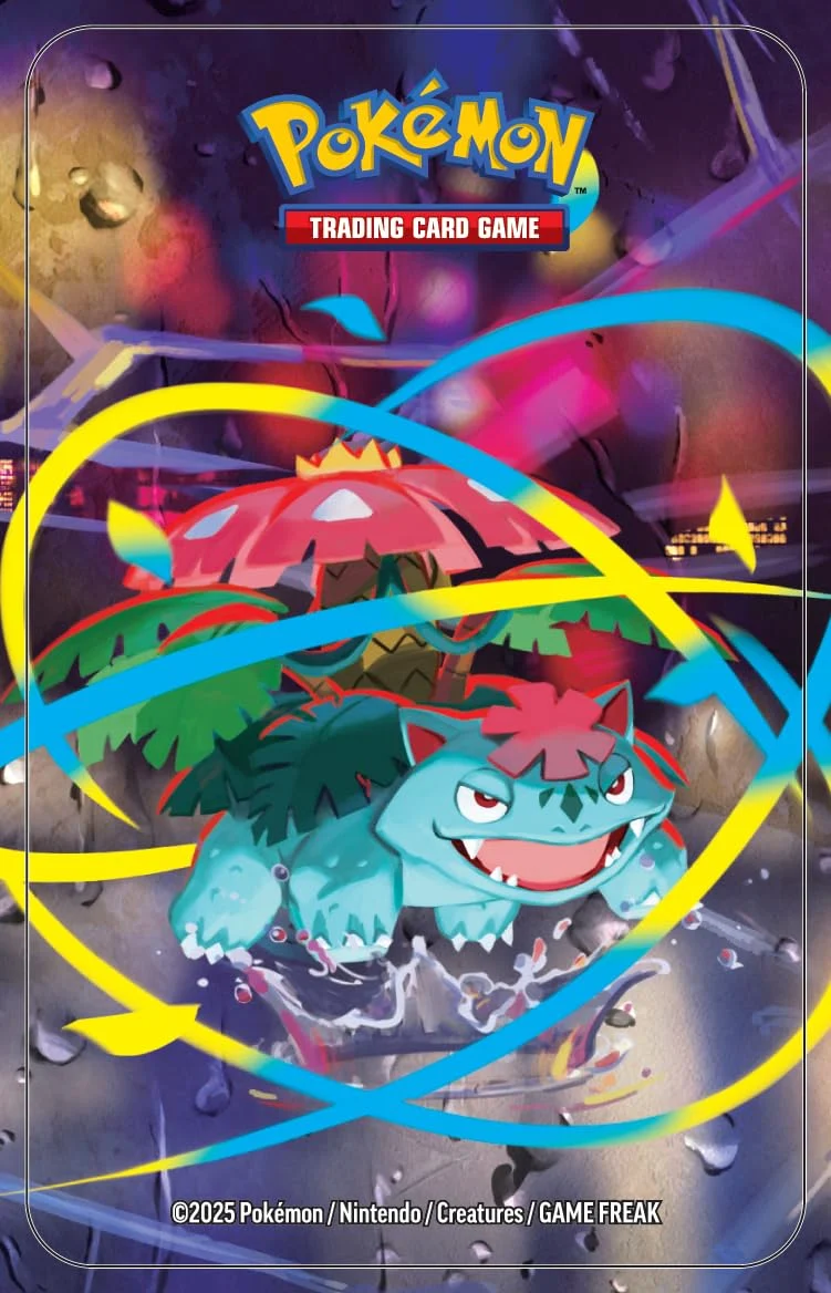 Pokémon: miniscatola da collezione Megaeroi (Mega Venusaur) del GCC Pokémon (un foglio di adesivi, una carta con l’illustrazione della miniscatola e due buste di espansione)