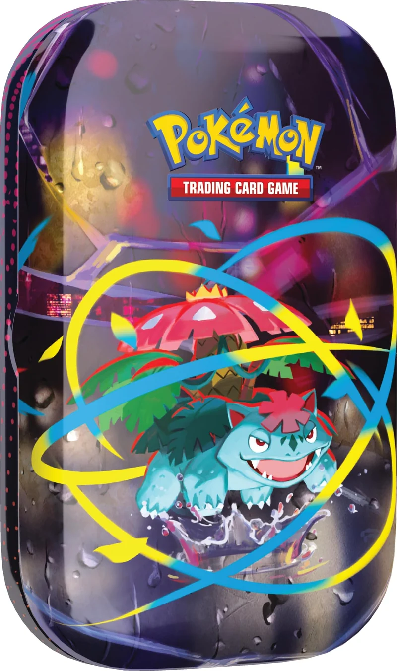 Pokémon: miniscatola da collezione Megaeroi (Mega Venusaur) del GCC Pokémon (un foglio di adesivi, una carta con l’illustrazione della miniscatola e due buste di espansione)