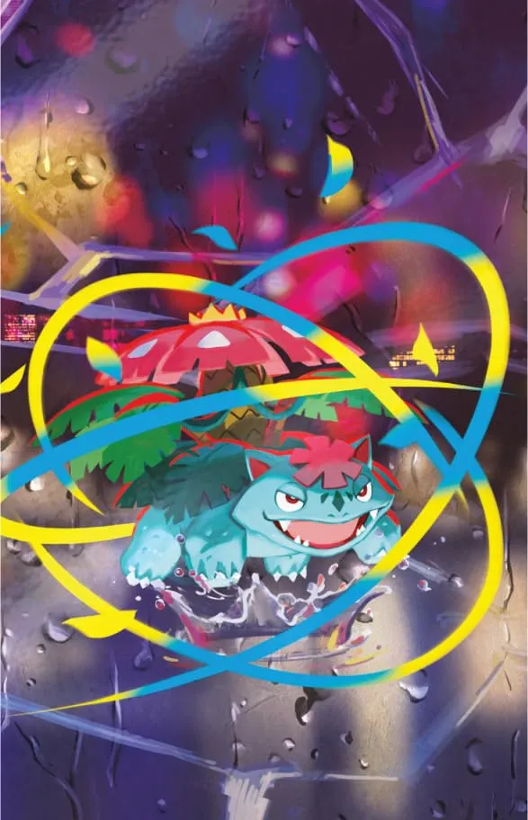 Pokémon: miniscatola da collezione Megaeroi (Mega Venusaur) del GCC Pokémon (un foglio di adesivi, una carta con l’illustrazione della miniscatola e due buste di espansione)
