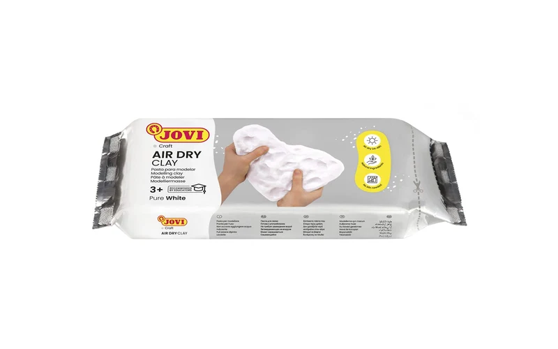Jovi Air Dry - Pasta da Modellare, Essiccazione all'Aria Senza Forno, Bianco Puro, Facile da Pulire, 250 Grammi (83)