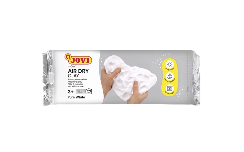 Jovi Air Dry - Pasta da Modellare, Essiccazione all'Aria Senza Forno, Bianco Puro, Facile da Pulire, 250 Grammi (83)