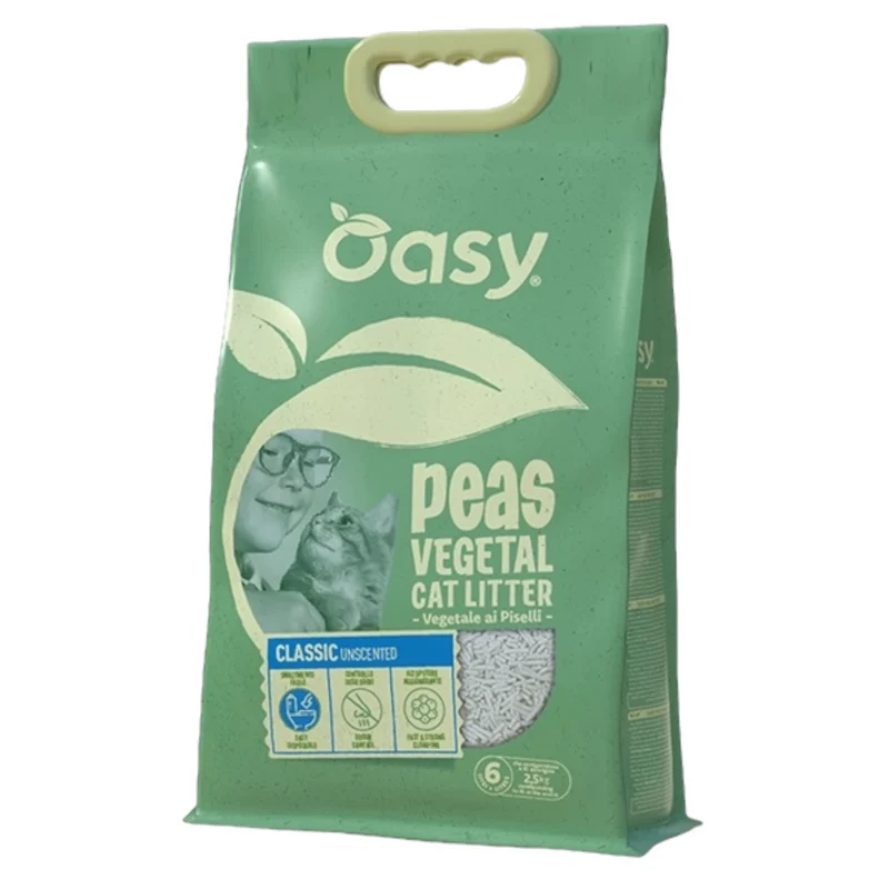 OASY Lettiera Vegetale Piselli Classic Unscented 6L