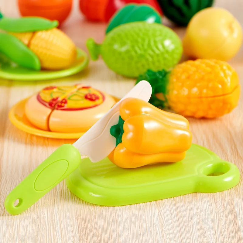 JOYIN 68 Pezzi Giocattolo da Taglio per Cucina per Bambini, Cibo Finto per Cucina da Gioco, Include Frutta e Verdura in Plastica, Cesto Portaoggetti, Giocattoli Finti, Regali per Bambini